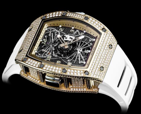 Richard Mille RM 022 Aerodyne Dual Time Zone RM 022 red gold diamond Replica Watch